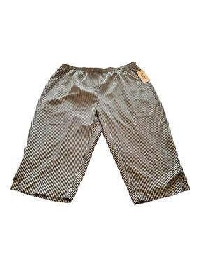 Allison Daley’s Plus Capri Pants Sz 18w Black White Check Pull-up Side Pocket